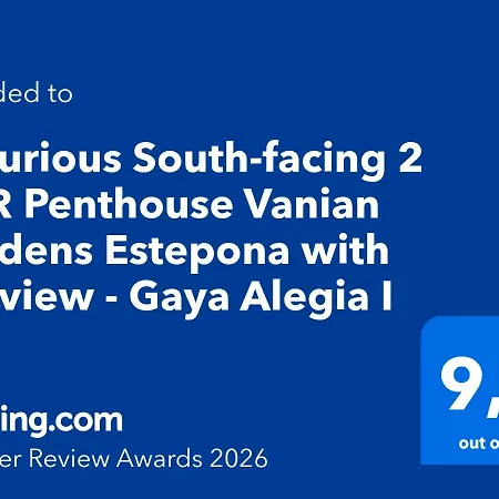 Luxurious South-facing 2 Bdr Penthouse At Vanian Gardens With Seaview - Gaya Alegria I * Estepona